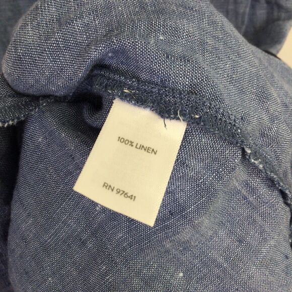 J. Jill Women's Seamed Love Linen Dress V-Neck Pullover Sleeveless Blue Size S - Picture 13 of 16